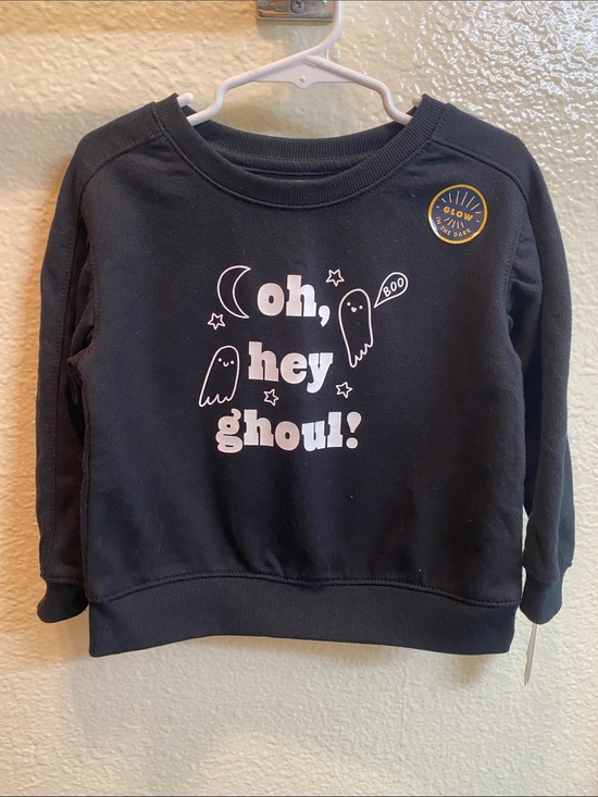 Cat & Jack Other - Cat & Jack Black Kids Sweatshirt with "Oh, Hey Ghoul!" Ghost Graphic